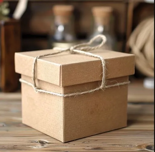 cajita de carton amarrado